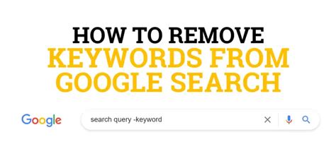 how to remove keywords from google search