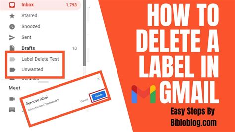 how to remove labels in gmail account