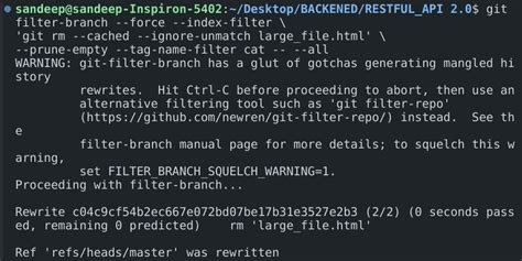 how to remove large file from git history
