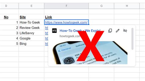 how to remove link from google sheets