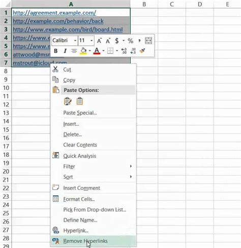 how to remove links from excel worksheet