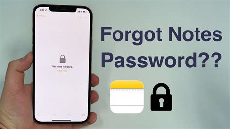 how to remove lock on notes when forgot password