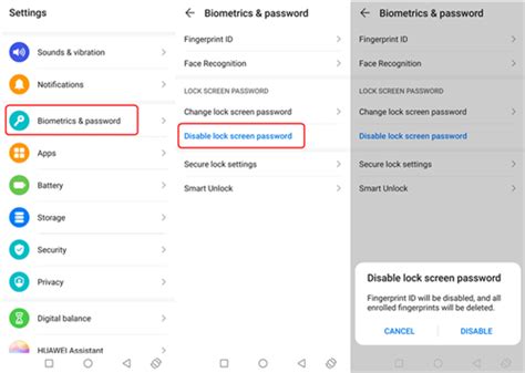 how to remove lock screen password on android