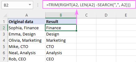 how to remove middle part of text in a cell in excel