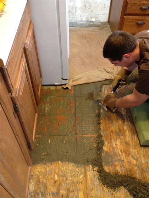 how to remove mortar tile floor