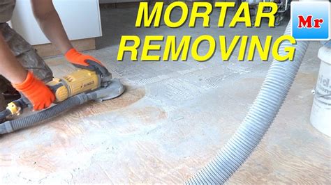how to remove mortar tile floor
