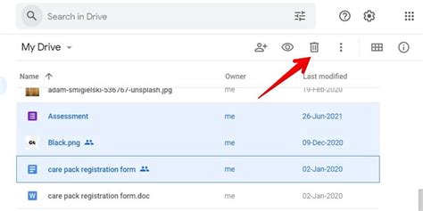 how to remove multiple files from google drive