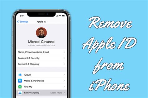 how to remove my iphone from apple id