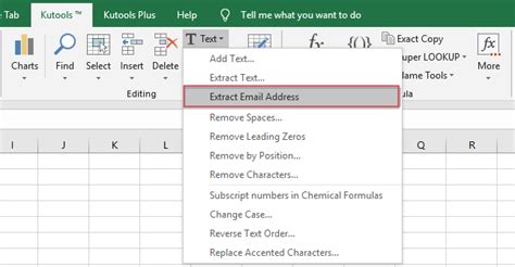 how to remove name from email address in excel