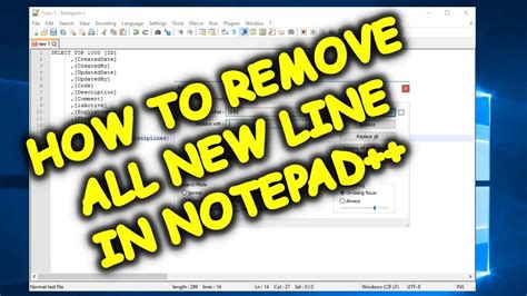 How To Remove New Line Notepad++