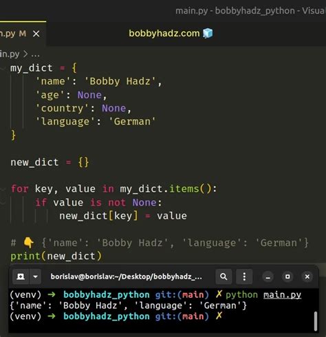 how to remove none values from dict in python