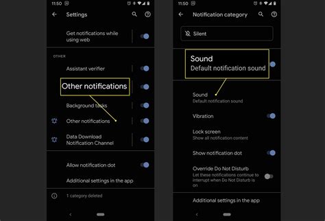 how to remove notifications sound android
