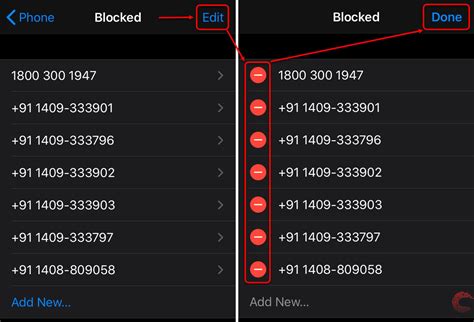 how to remove number from block list on iphone