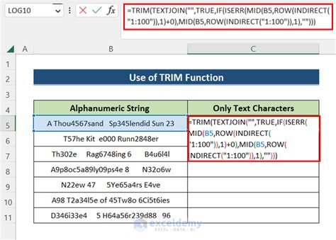 how to remove numeric characters from cells in excel