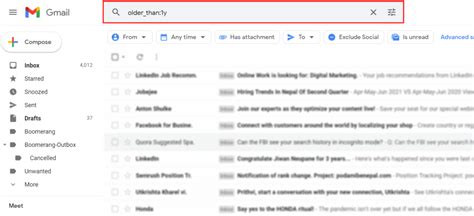 how to remove old email from gmail