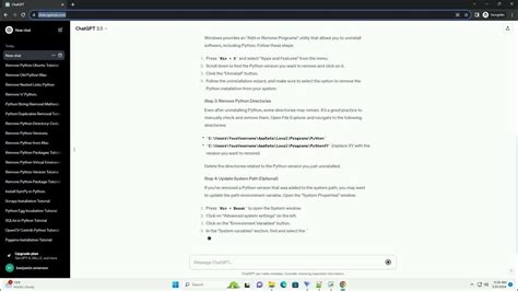 how to remove old python version windows 10