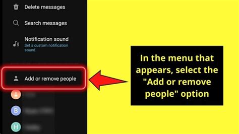 how to remove one person from a group text on android