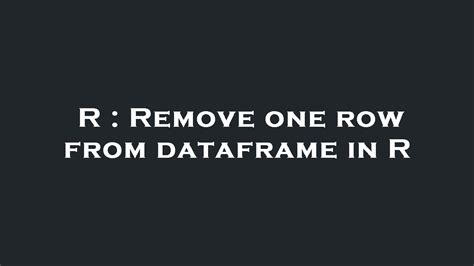 how to remove one row from a dataframe in python