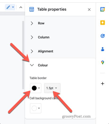 how to remove outer border of table in google docs