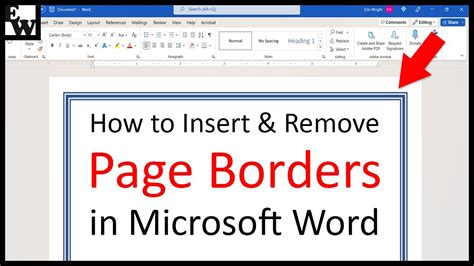how to remove page borders in docs
