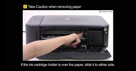 how to remove paper jam Canon MP287