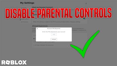 how to remove parental control on roblox