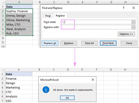 how to remove part of text in multiple cells in excel