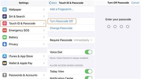 how to remove passcode from messenger on iphone