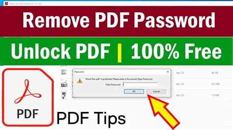 how to remove password from pdf file adobe reader