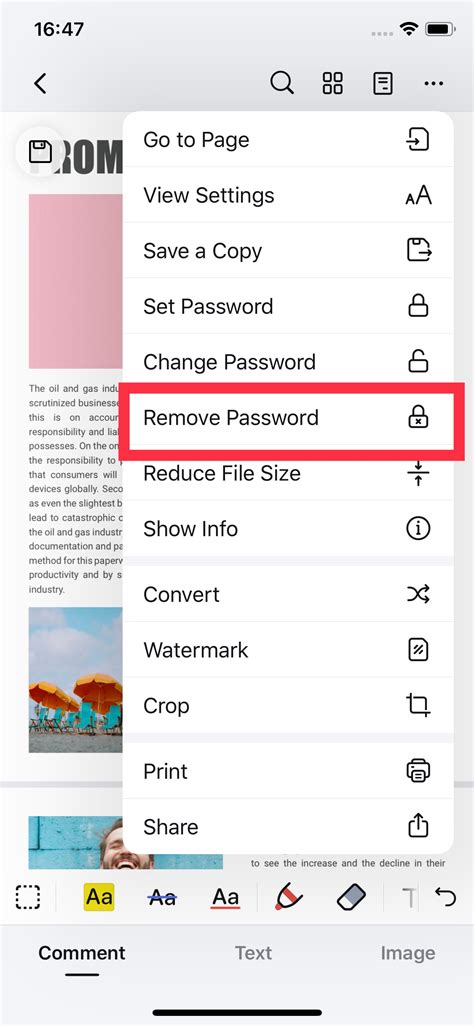 how to remove password from pdf in iphone 13