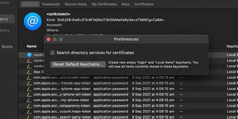 how to remove passwords from mac keychain