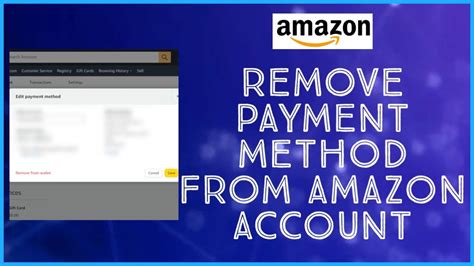 how to remove payment method from amazon app