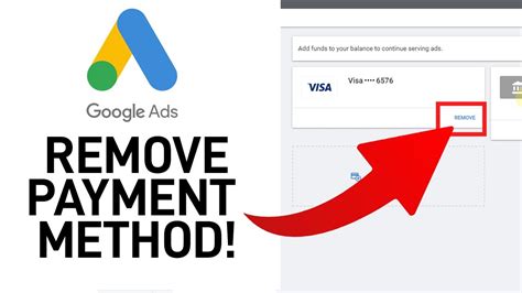 how to remove payment method from google ads account