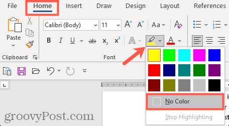 How To Remove Permanent Highlight In Word