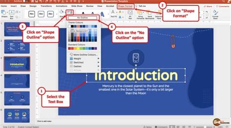 how to remove picture outline in powerpoint