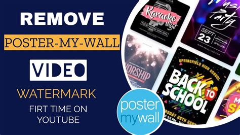 how to remove postermywall video watermark