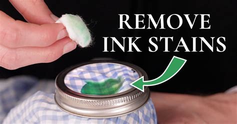How To Remove Printer Ink From Fabric