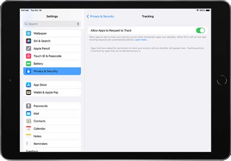 how to remove privacy setting on ipad