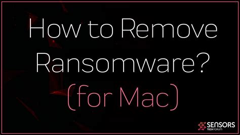 how to remove ransomware from mac