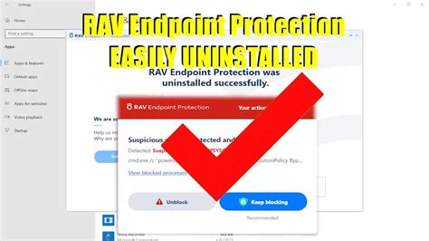 How to download rav endpoint protection on windows 10 or remove completely