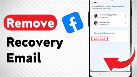 how to remove recovery email in facebook