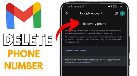 how to remove recovery phone number in gmail