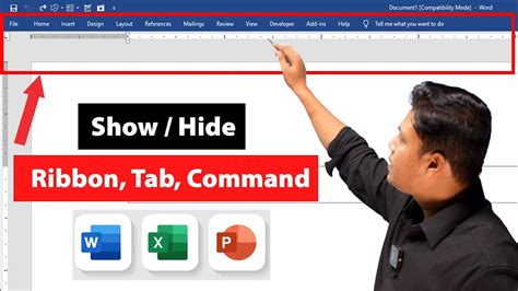 how to remove ribbon in word