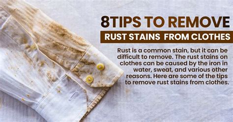 how to remove rust stains from clothes with vinegar