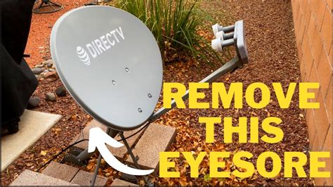 how to remove satellite dish from yard