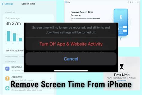 how to remove screen time on iphone without code
