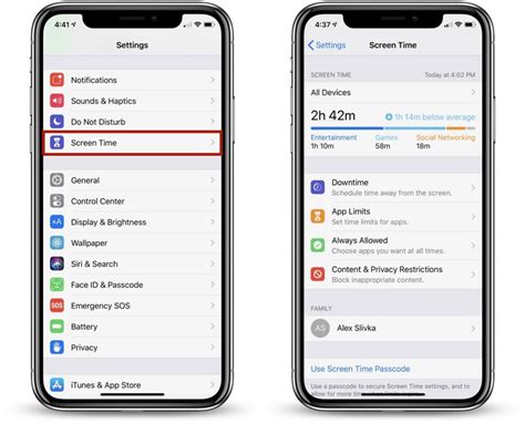 how to remove screen time settings on iphone