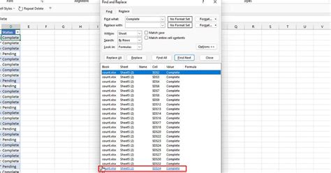 how to remove search in excel