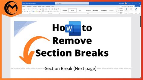 How To Remove Section Break In Word