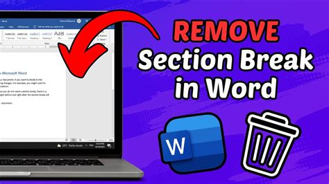 how to remove section break in word for mac